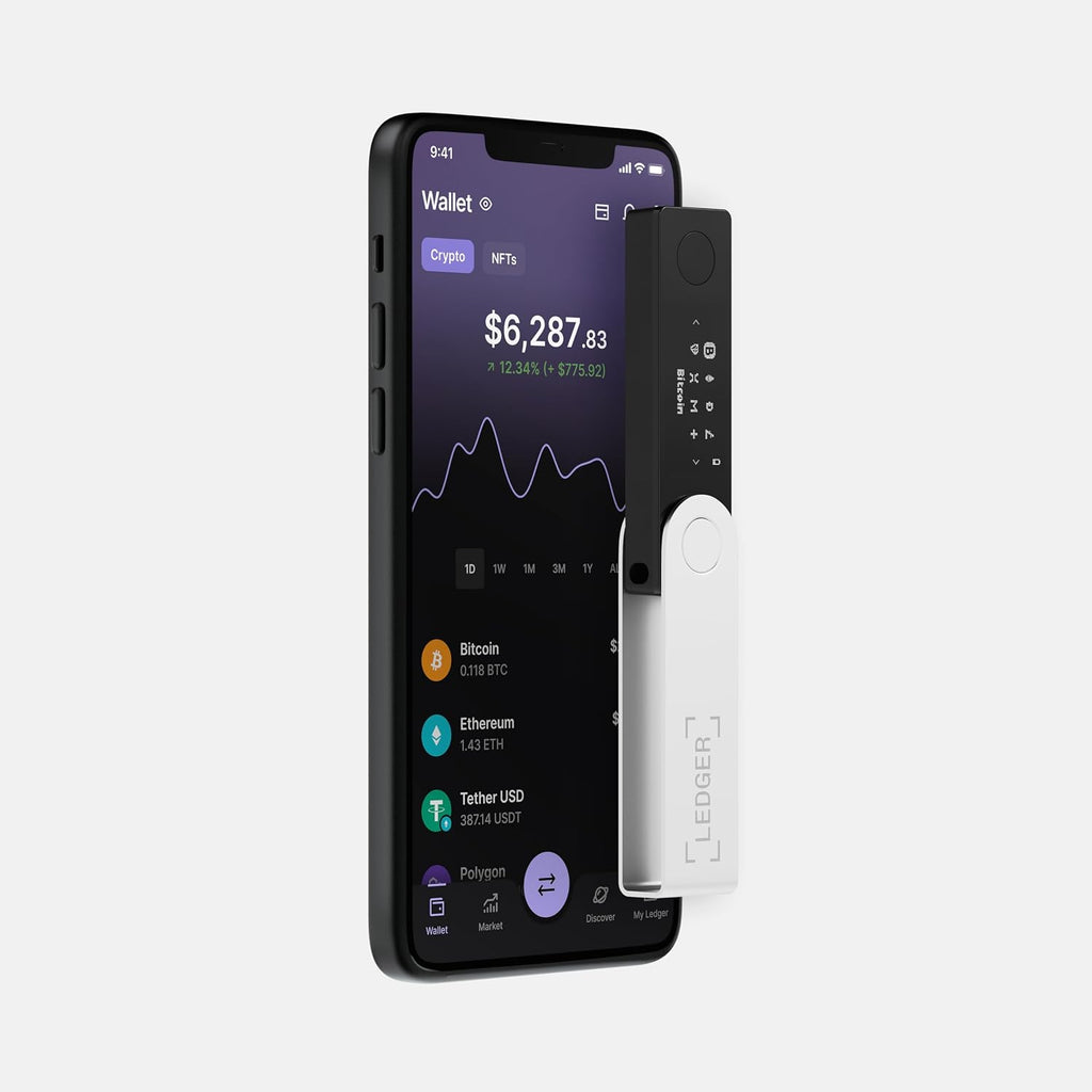 Ledger Nano X™ Hardware Wallet – Secure Crypto & NFT Wallet with Bluetooth and USB-C – Onyx Black