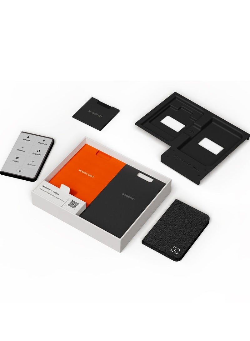 Ledger Stax™ Hardware Wallet with Recovery Key – 3.7″ Curved E Ink Touchscreen, Bluetooth, Wireless Charging, USB-C, iOS & Android