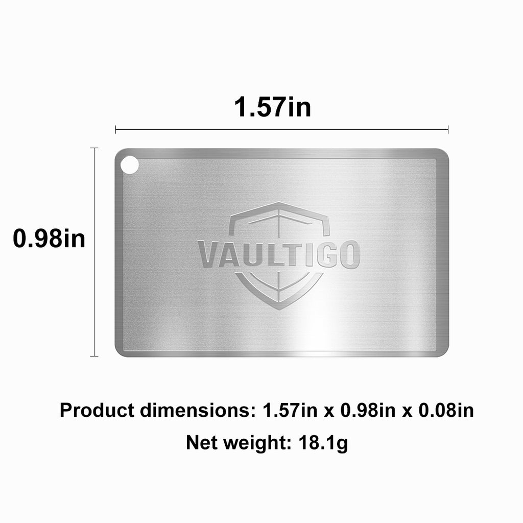 Titanium Mini Rectangle Seed Phrase Backup Plate🎁Free Gift🎁