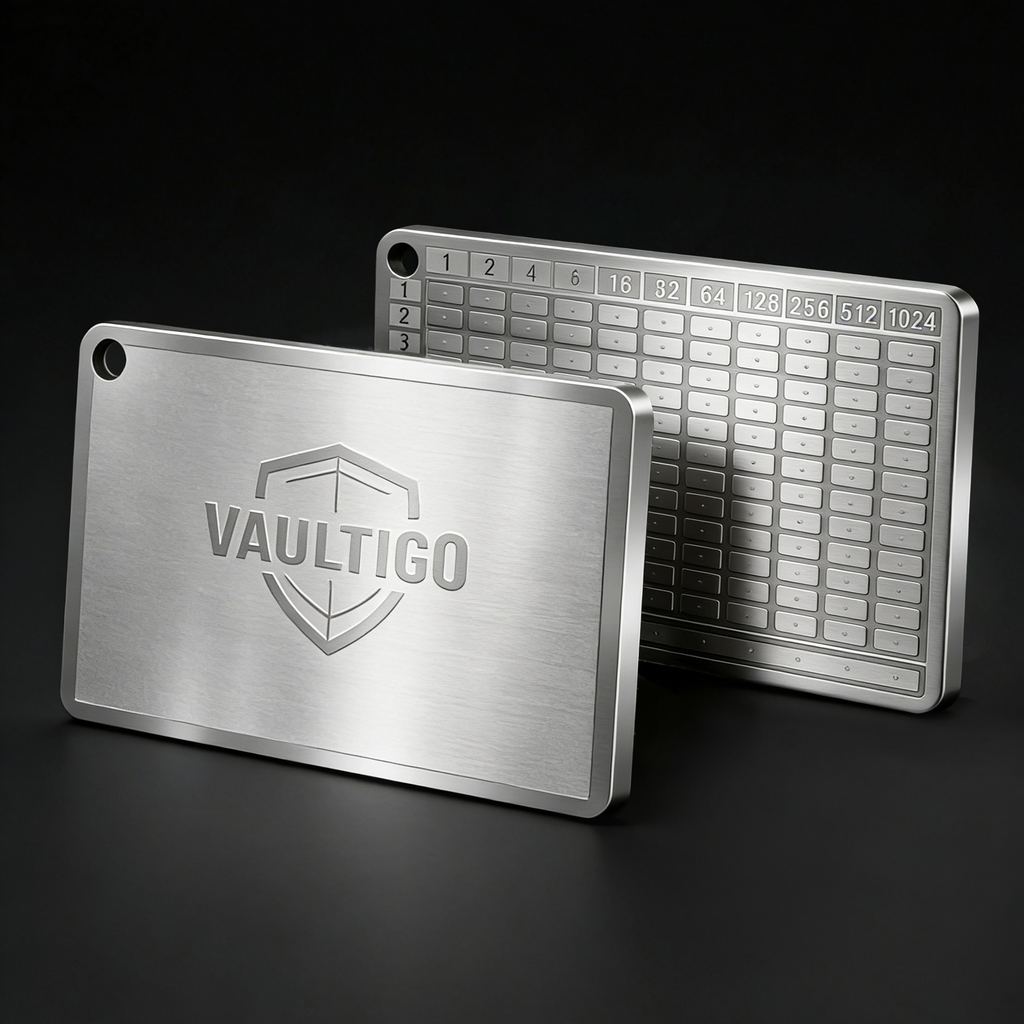 Titanium Mini Rectangle Seed Phrase Backup Plate🎁Free Gift🎁