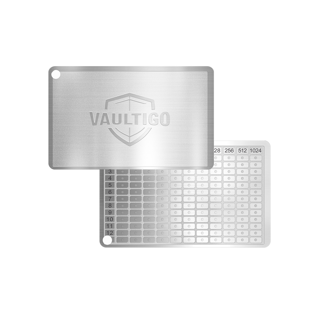 Titanium Mini Rectangle Seed Phrase Backup Plate🎁Free Gift🎁